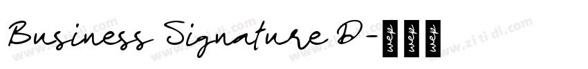 Business Signature D字体转换